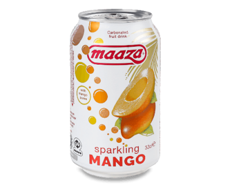 Напій соковий Maaza «Манго» газований з/б, 0,33л (0,33л)