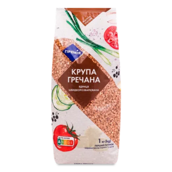 Крупа гречана «Премія»® ядриця швидкорозварювана, 1кг (1кг) (1кг)