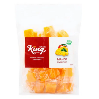 Манго King nafoods кубик сушене (500г)