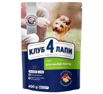 Корм C4P Premium сухий для собак малих порід 400г