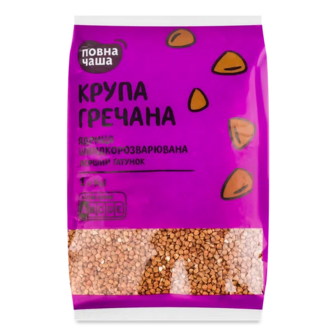 Крупа Повна Чаша гречана ядриця швидкорозварювана (1кг)
