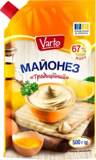 Майонез Varto Традиційний 67% 500 г