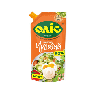 Мaйонез 500 г Оліc Чyдовий 50% д/пaк 