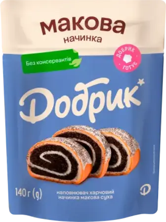 Наповнювач харчовий Добрик Макова начинка 140 г