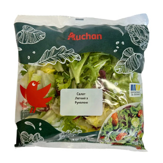 Салат Auchan Легкий з руколою 120 г (4823090141240)