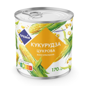 Кукурудза  «Премія»® цукрова консервована (170г)