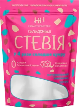 Замінник цукру Health Hunter Солоденька Стевія у 4 рази солодший за цукор 250 г