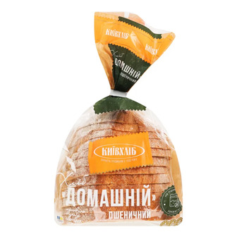 Хліб Київхліб Домашній пшеничний половинка нарізаний 350 г (4823117507141)
