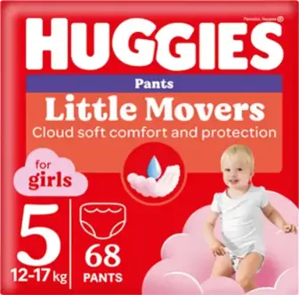 Підгузники-трусики Huggies для дівчат 5 Box 68 шт