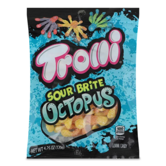 Цукерки Trolli Sour Brite Octopus желейні асорті (120г)