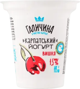 Йогурт Галичина Карпатський Вишня 1.5% 115 г