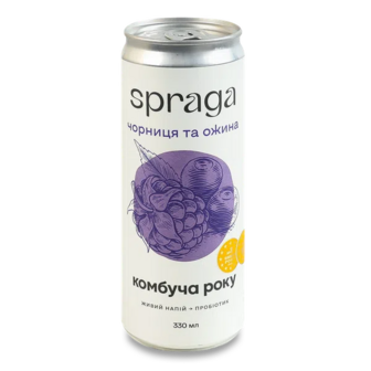 Напій Лавка Традицій Spraga Комбуча Чорниця-ожина з/б (0,33л)