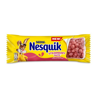 Батончик Nesquik зі смаком полуниці з цільними злаками з вітамінами та залізом 23.5 г (5900020049346)