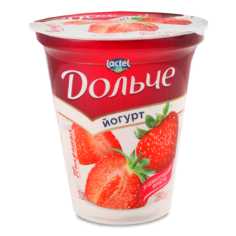 Йогурт полуниця 1,5% ТМ Дольче, 280г