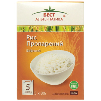 Рис пропарений Бест Альтернатива, 5 шт., 80 г