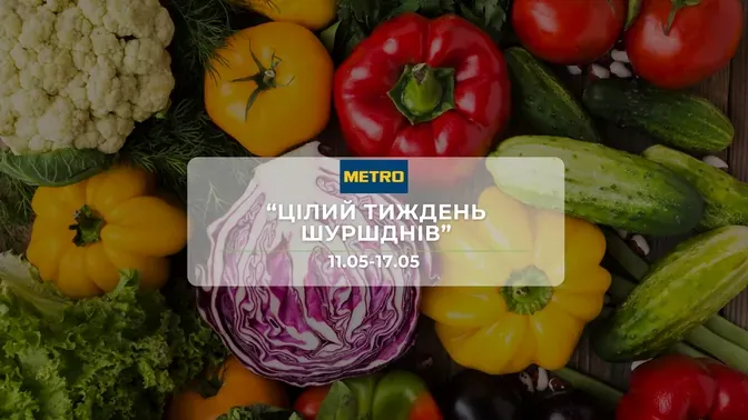Акція "Цілий тиждень Шуршднів" від мережі магазинів Метро 11-17 травня: знижки до -56% на товари для краси та дому